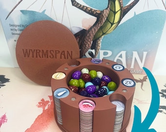 Rotating Wyrmspan Organizer - Wyrmspan Resource Organizer - Token, Coin and Eggs Tray - Wyrmspan Insert - Rotating Token Tray - Upgrade