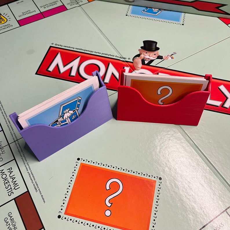 Monopoly Chance and Community Chest Card Holder Etsy