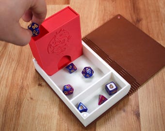 Dice Tower Book – Integrated Storage, Dungeons and Dragons Spellbook Dice Vault