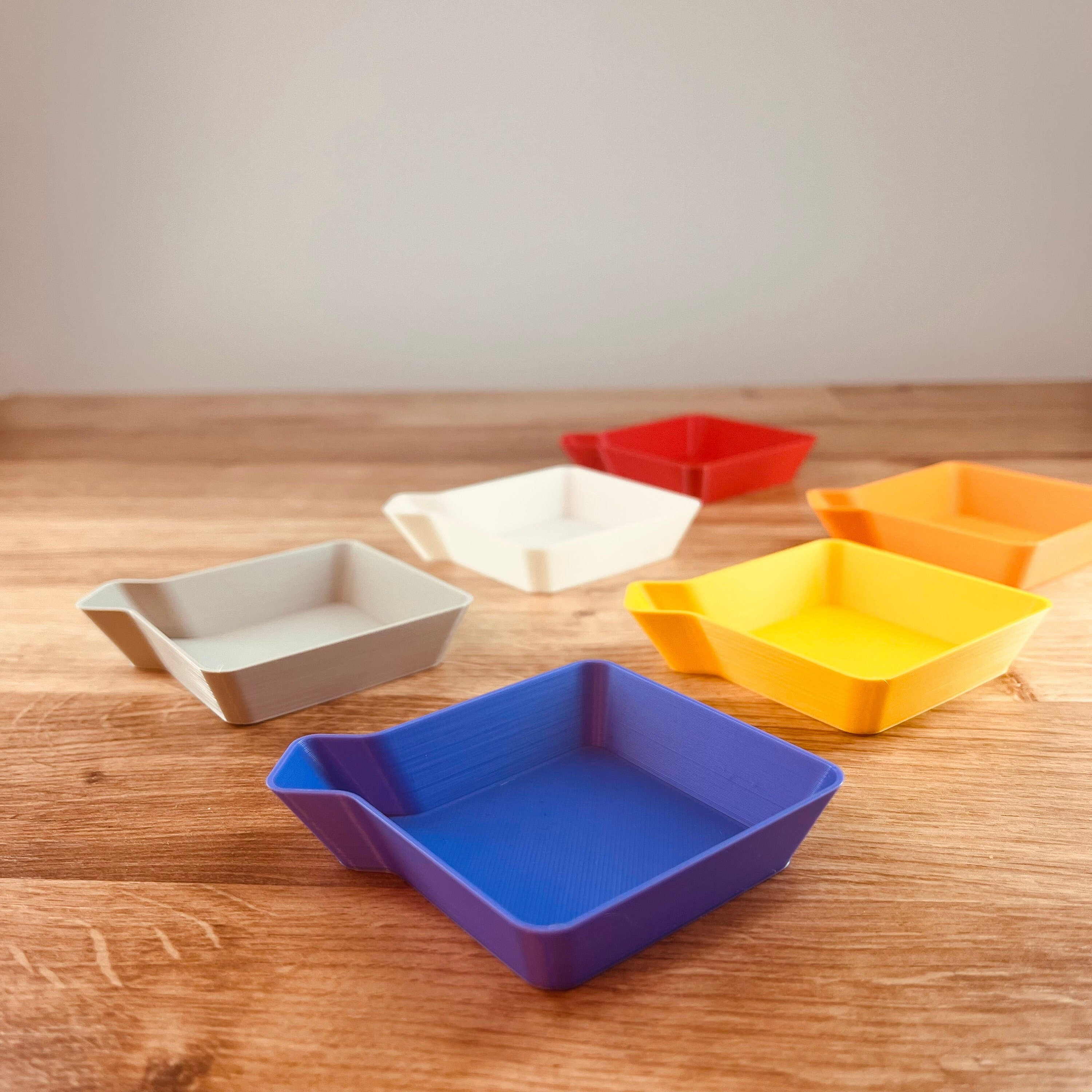 Universal Stackable Board Game Token Trays with Funnels