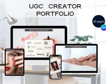 UGC Portfolio, UGC Media Kit, UGC Portfolio Website, Ugc Creator Portfolio, ugc portfolio template, ugc portfolio template canva, Social Media