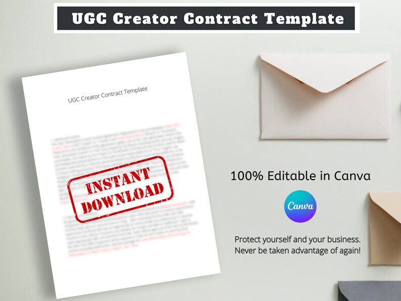 Modèle de contrat de créateur UGC, modèle UGC, contrat UCG, contenu généré par l'utilisateur, modèle de contrat d'influenceur, modèle de créateur ugc, ugc image 1