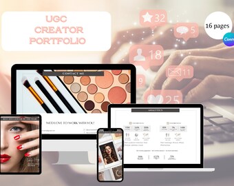 UGC Portfolio, UGC Media Kit, UGC Portfolio Website, Ugc Creator Portfolio, ugc portfolio template, ugc portfolio template canva, Social Media