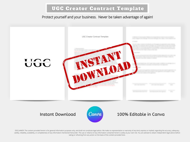 Modèle de contrat de créateur UGC, modèle UGC, contrat UCG, contenu généré par l'utilisateur, modèle de contrat d'influenceur, modèle de créateur ugc, ugc image 2