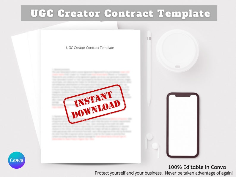 Modèle de contrat de créateur UGC, modèle UGC, contrat UCG, contenu généré par l'utilisateur, modèle de contrat d'influenceur, modèle de créateur ugc, ugc image 7