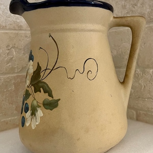 The Great American Stoneware Factory Pitcher model 3051 Cobalt Blue Glaze