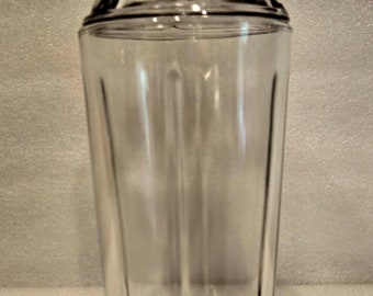 Clear Glass Apothecary Jar Glass Lid Candy Drugstore Pharmacy 9" Tall 4" Diamete