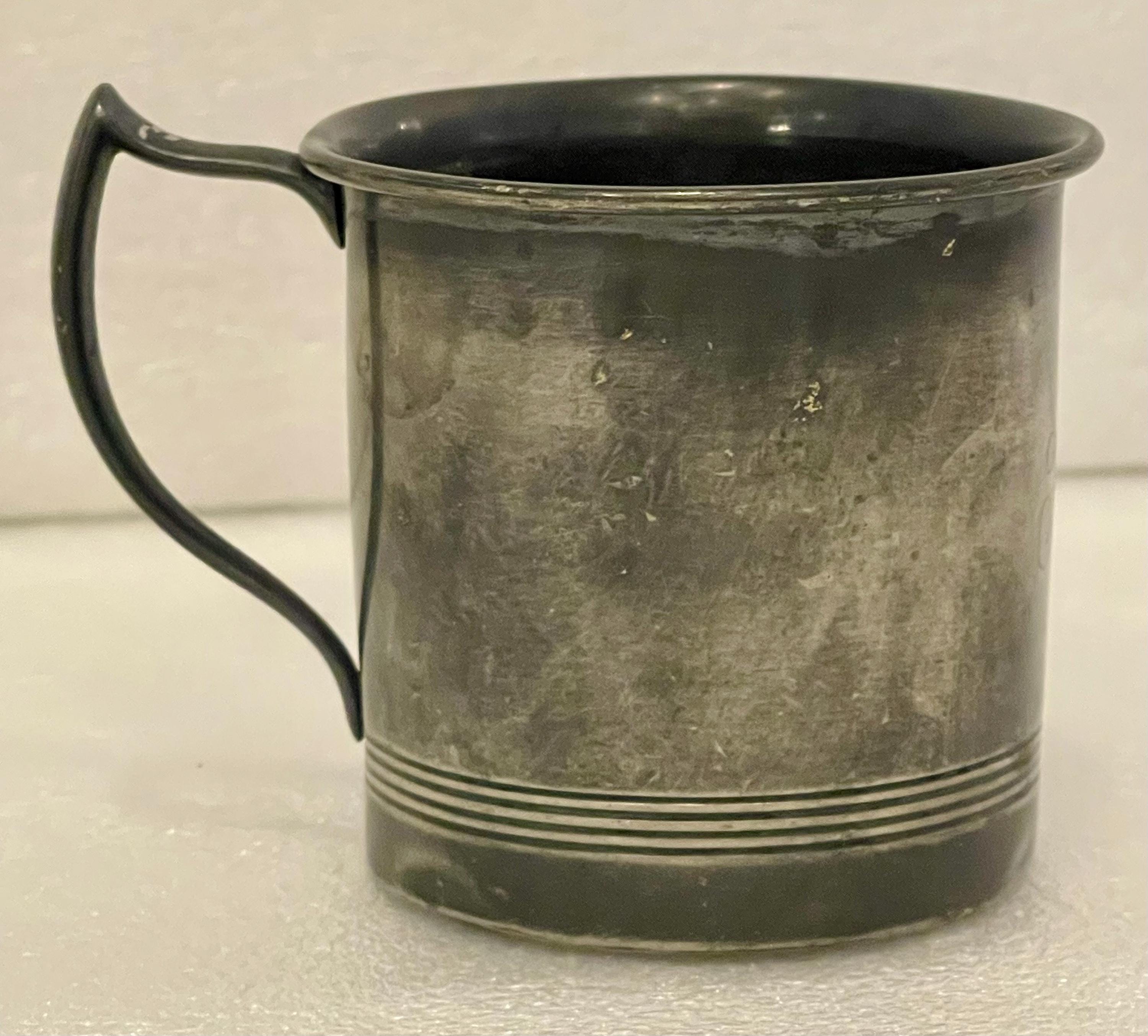 New Amsterdam Silver Co Quadruple Plated Baby Engraved Cup W