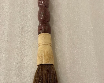 Vintage Large 15” Asian Calligraphy Beaded Horsehair Brush