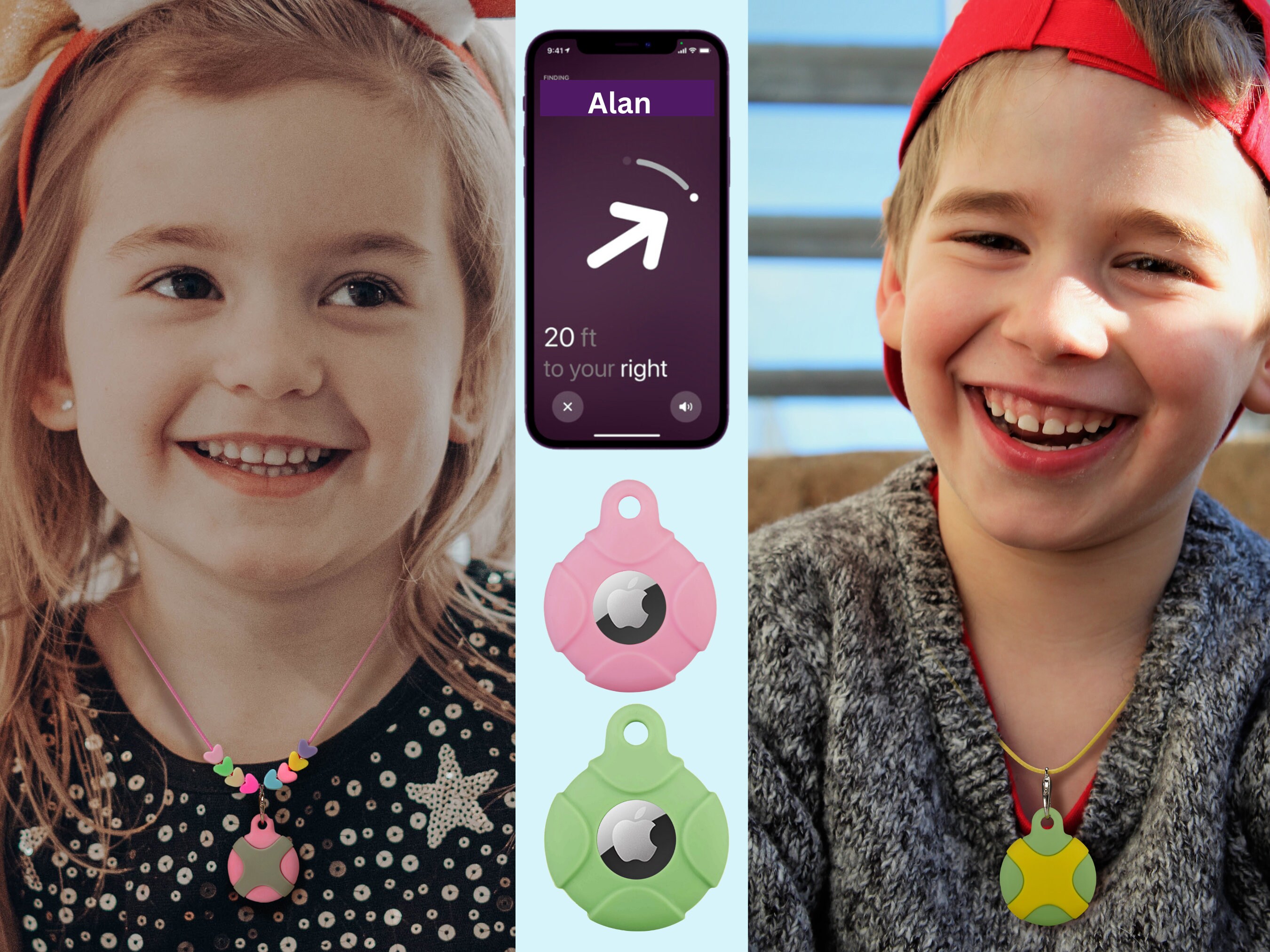 AirTag Necklace AirTag Holder Keychain, Air Tag Necklace for Kids