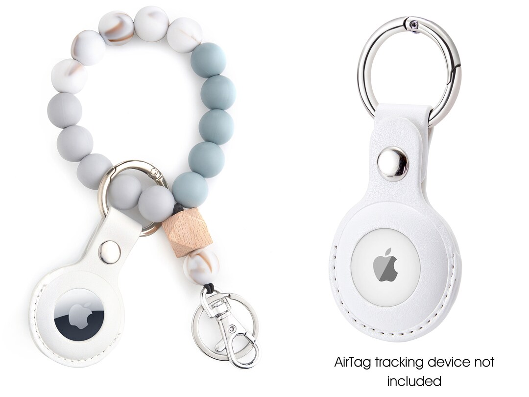 Beaded Wristlet With Airtag Keychain Wristlet Keychain Etsy