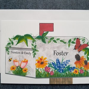 Summertime mailbox cadeaukaart/portemonnee foto gepersonaliseerde platte kaart (geen vouw)