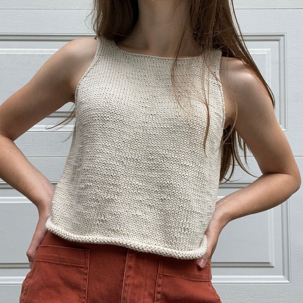 The Stella Tank Top PDF Knitting Pattern Download