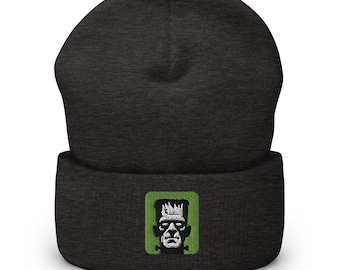 Frankenstein Monster Embroidered Beanie
