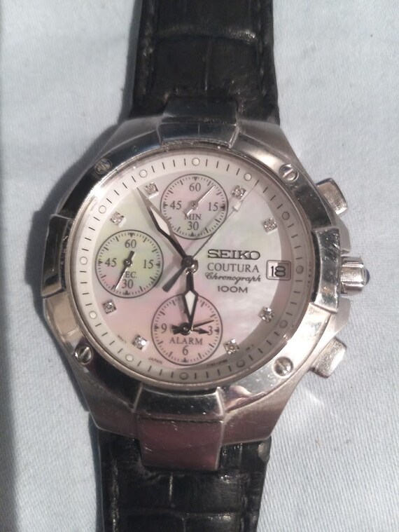 Seiko Coutura Womans Chronograph Mother of Pearl Dial - Etsy