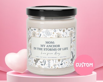 Custom Soy Candle for Mom, Mother's Day Gift, Birthday Gift for Mom, Grandma Gift, Candle for Auntie Gift, Mother in law Gift, Grandma Gift