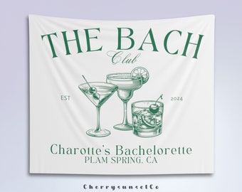 Personalized Bachelorette Party Banner: The Bach Club Tapestry