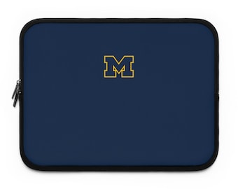 Michigan Blue Laptop Sleeve; UMich Laptop Case; Graduation Gift; College Gear