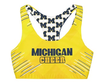 Michigan Cheer Girls' Sports Bra; Childs Sports Bra, University of Michigan Girls Sports Bra