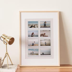 Personalized Polaroid Photo Collage Print, Custom Photo Collage Poster, Digital Polaroid Print, Memory Gift, Trendy Retro Aesthetic Wall Art