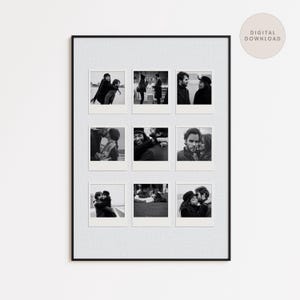 Digitaler Download Benutzerdefinierte Polaroid Print Fotocollage, personalisierte Polaroid Pinnwand, Instax Polaroid Fotoalbum, druckbare Wand Kunst Dekor