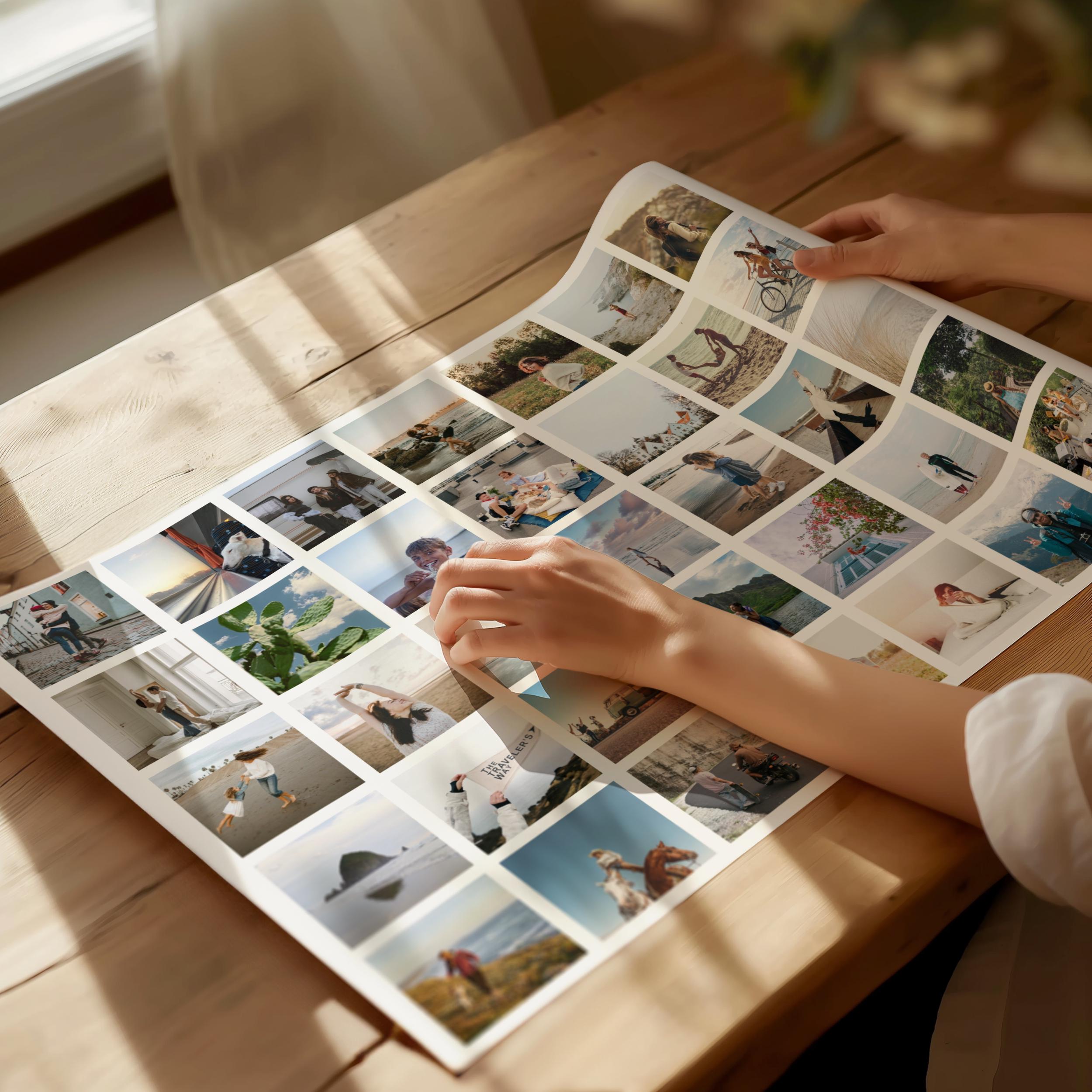 35 Photos - Horizontal Photo Collage Template - Editable in Canva - Etsy
