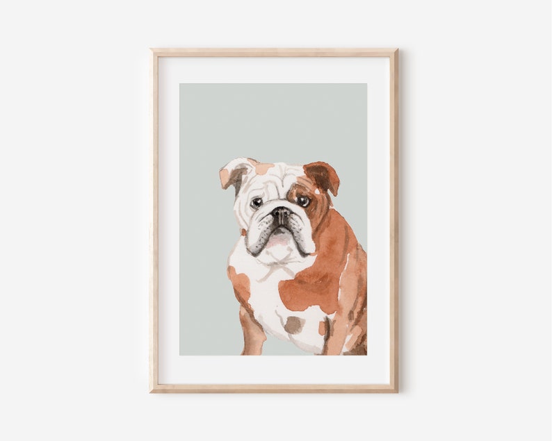 Digital Download English Bulldog Poster Guard Dog Print English Bulldog Art Wall Decor Art Print Gifts For Dog Lovers Animal Print image 6