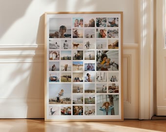 42 foto's: digitale canvassjabloon, lay-out fotocollage, rasterfotolijst