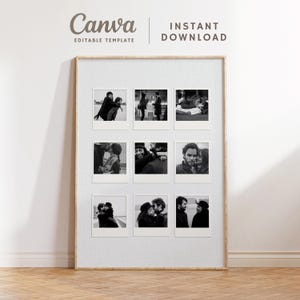 Custom Polaroid Photo Collage - Canva Template - Photo print - Picture Collage Poster size - Editable Photo Gift - Photo Display. Storyboard