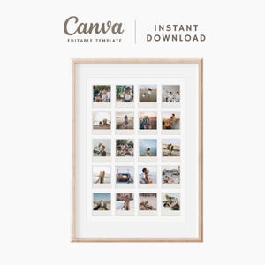Custom Polaroid Photo Collage Template: DIY Photo Print (Digital Download)