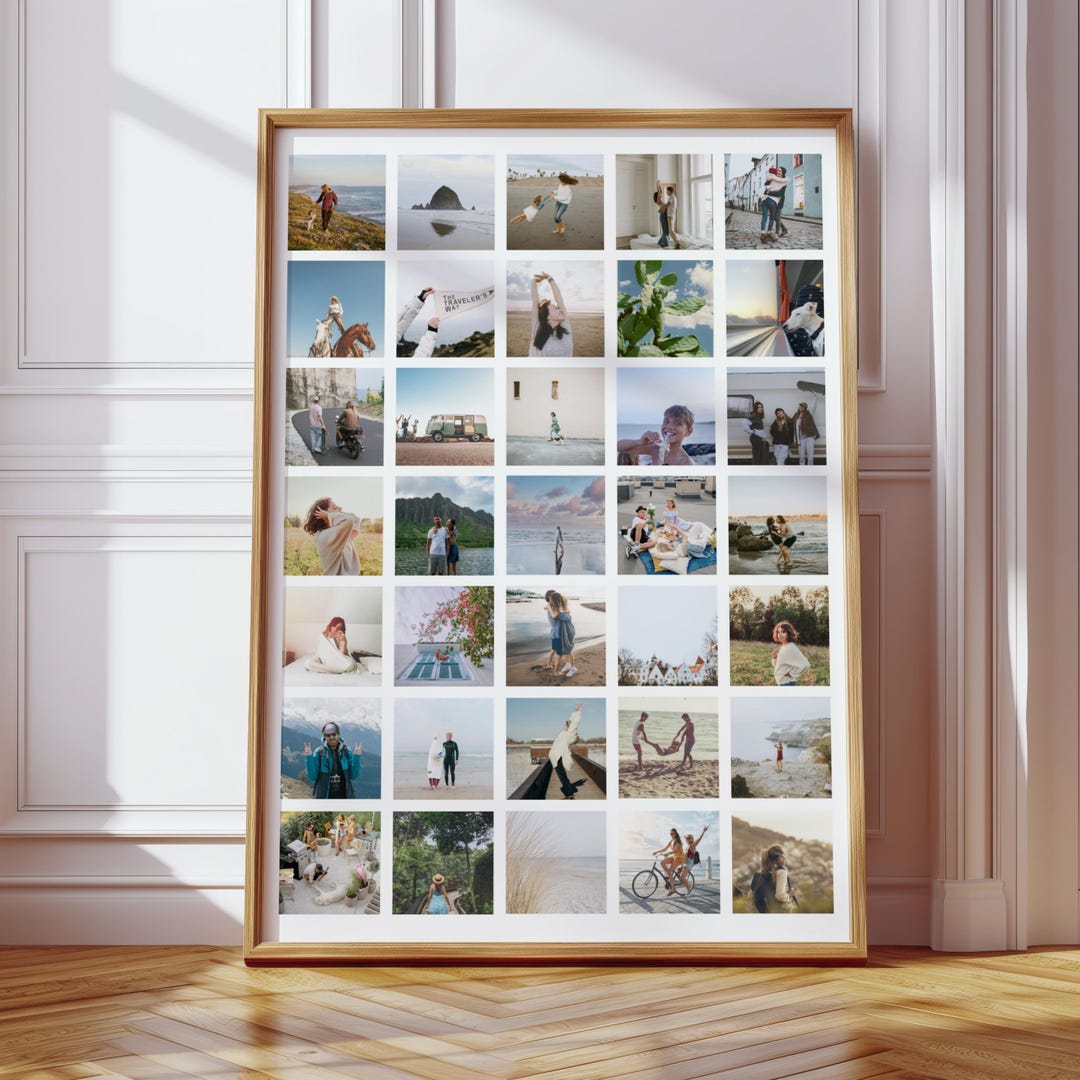 35 Photos - Personalized Photo Collage Print - Multiple Pictures Frame ...