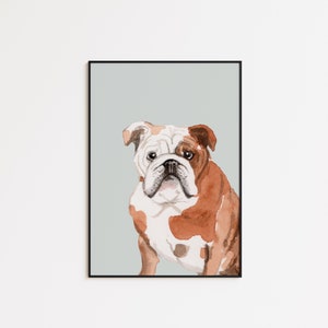 Digital Download English Bulldog Poster Guard Dog Print English Bulldog Art Wall Decor Art Print Gifts For Dog Lovers Animal Print image 2