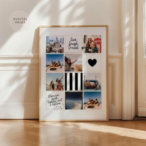 Personalized Photo Collage Poster - 8 Photos - Custom Photo Collage Print – Wall Art  Decor - Memory Custom Gift - Photo Frame