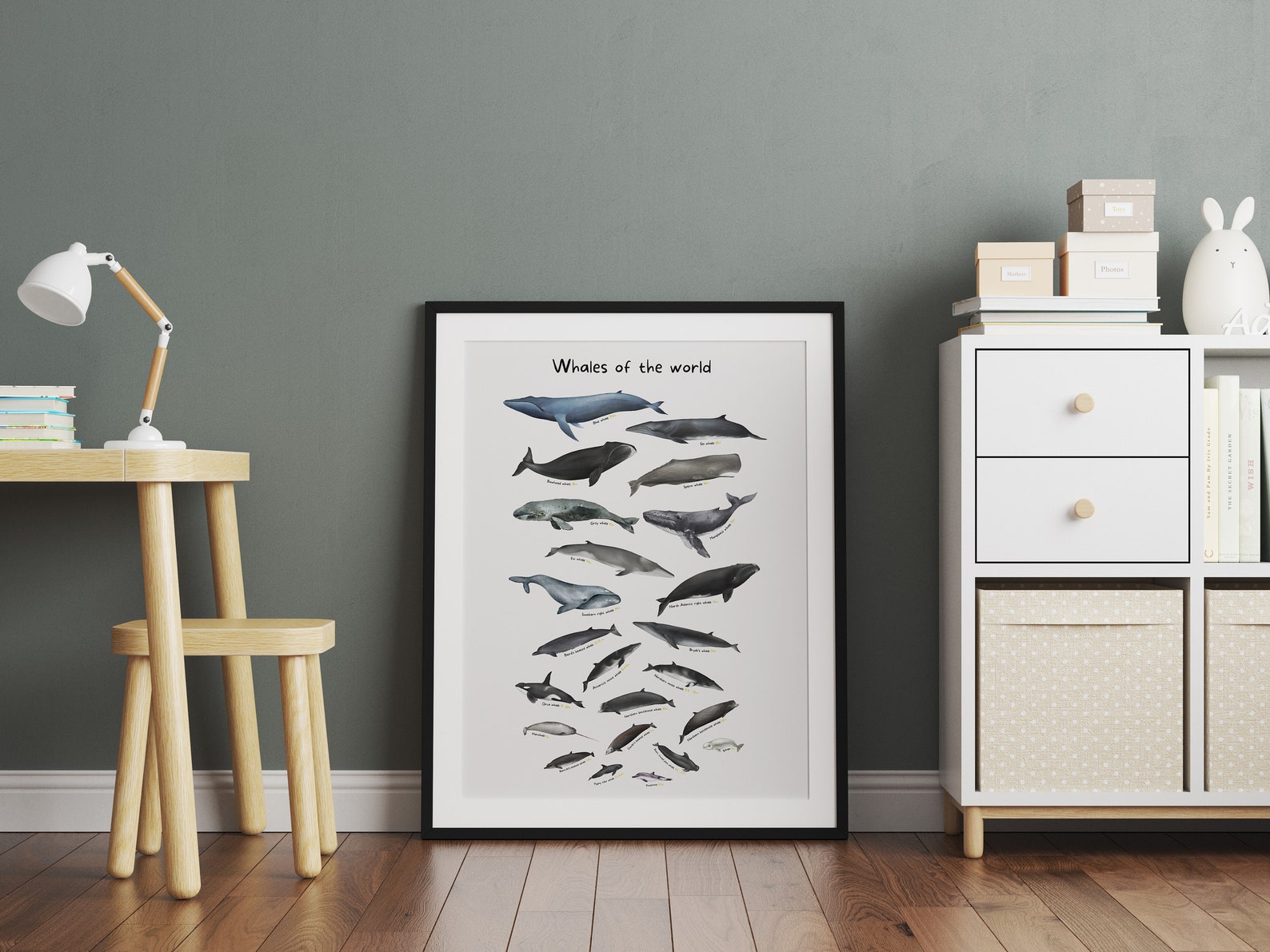 Whales of Antarctica Poster, Ocean Mammals Wall Décor, Marine Animals ...