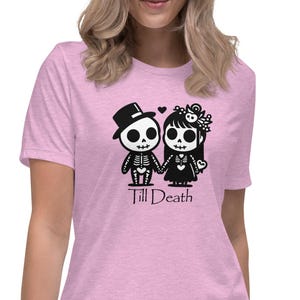 Till Death Skeleton Couple Graphic printed t shirt, Bachelorette t shirt, Skeleton, Halloween Wedding, Bachelorette Bridesmaid Tee