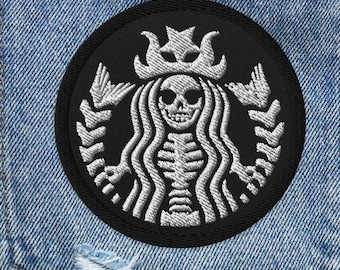 Mermaid Skeleton Embroidered patch