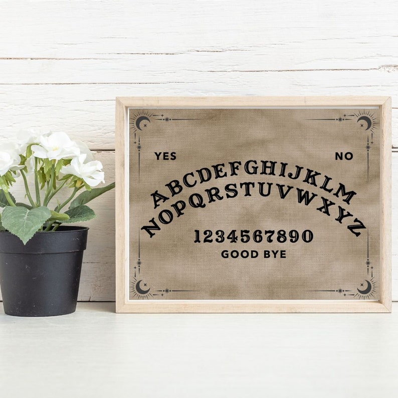Ouija Spirit Board Printable Wall Art, Antique Ouija Board Printable ...