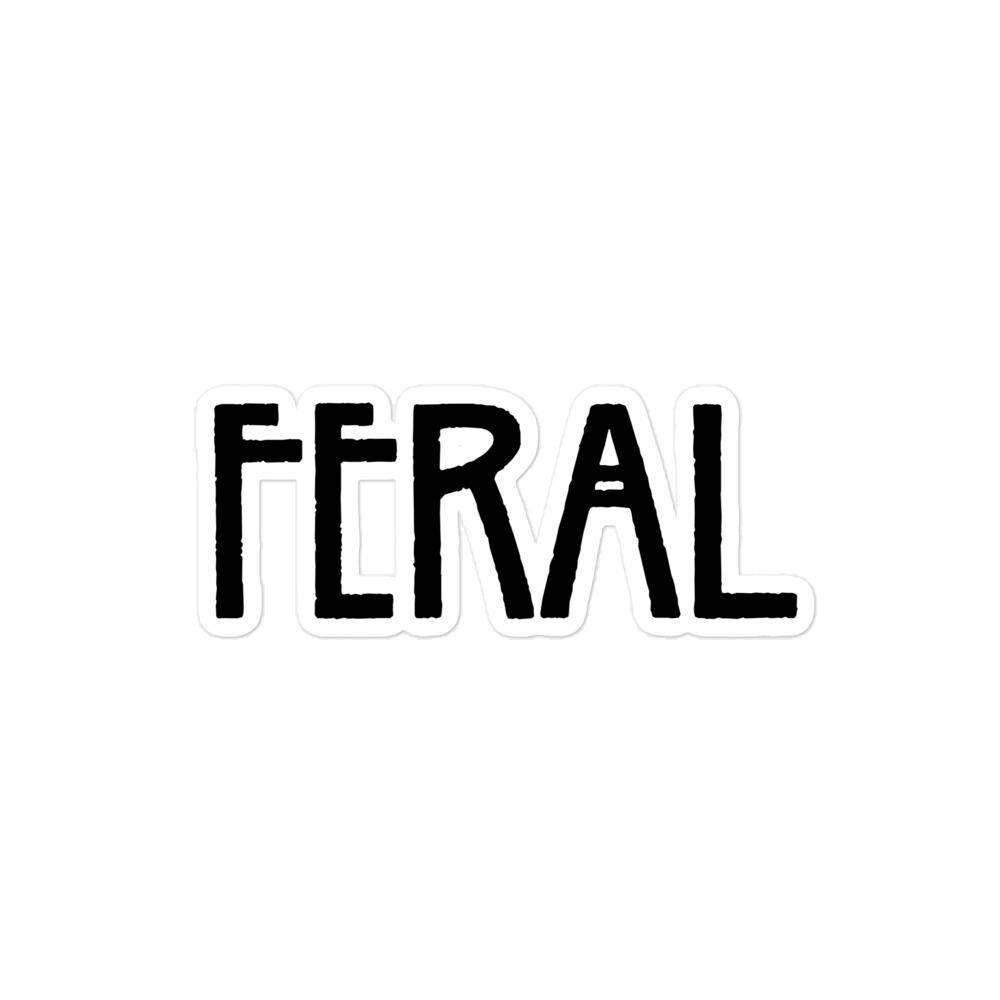 Feral Sticker Feral Sticker Decal - Etsy