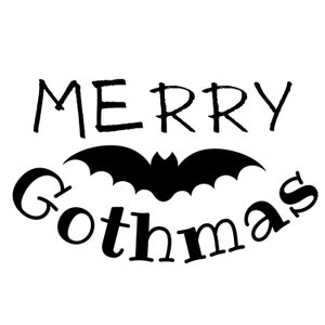 Merry Gothmas Bat Graphic, Merry Gothmas PNG, Merry Gothmas JPG, Bat Clipart, Bat Graphic Digital Download, Gotyckie Boże Narodzenie, Gothmas