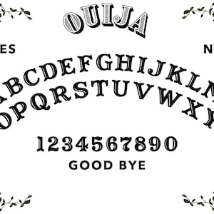 Floral Ouija Board Graphic: Spirit Board Clipart (Digital Download)