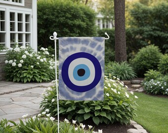 Evil Eye Tie Dye Garden Flag