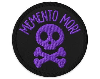Memento Mori Skull Alt Embroidered Patch