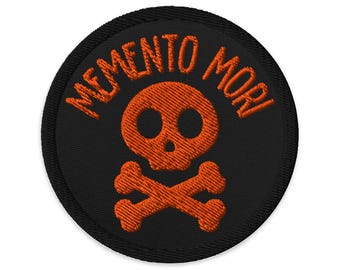Memento Mori Skull Alt Embroidered Patch