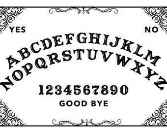 Ouija Spirit Board PNG JPG Graphic: Pentacle Talking Board