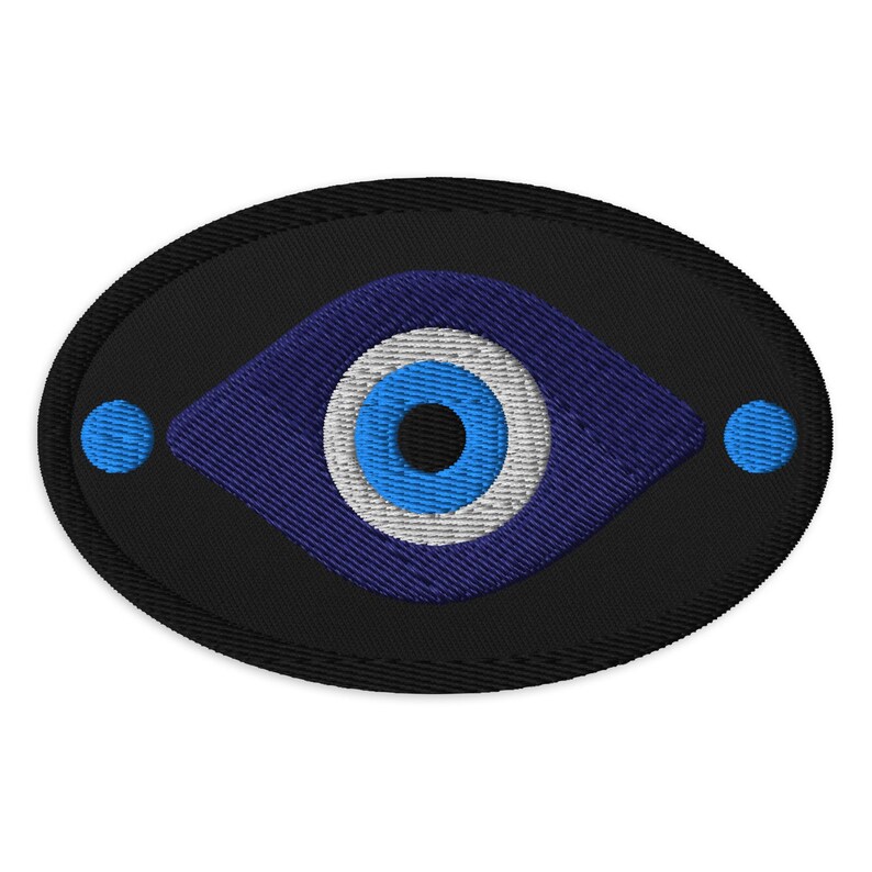 Evil Eye Embroidered Applique Patch: Spiritual Protection Talisman