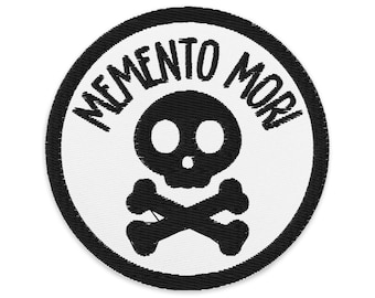 Memento Mori Skull Alt Embroidered Patch