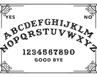 Ouija Spirit Board Graphic: Pentacle Talking Board (Digital Download)