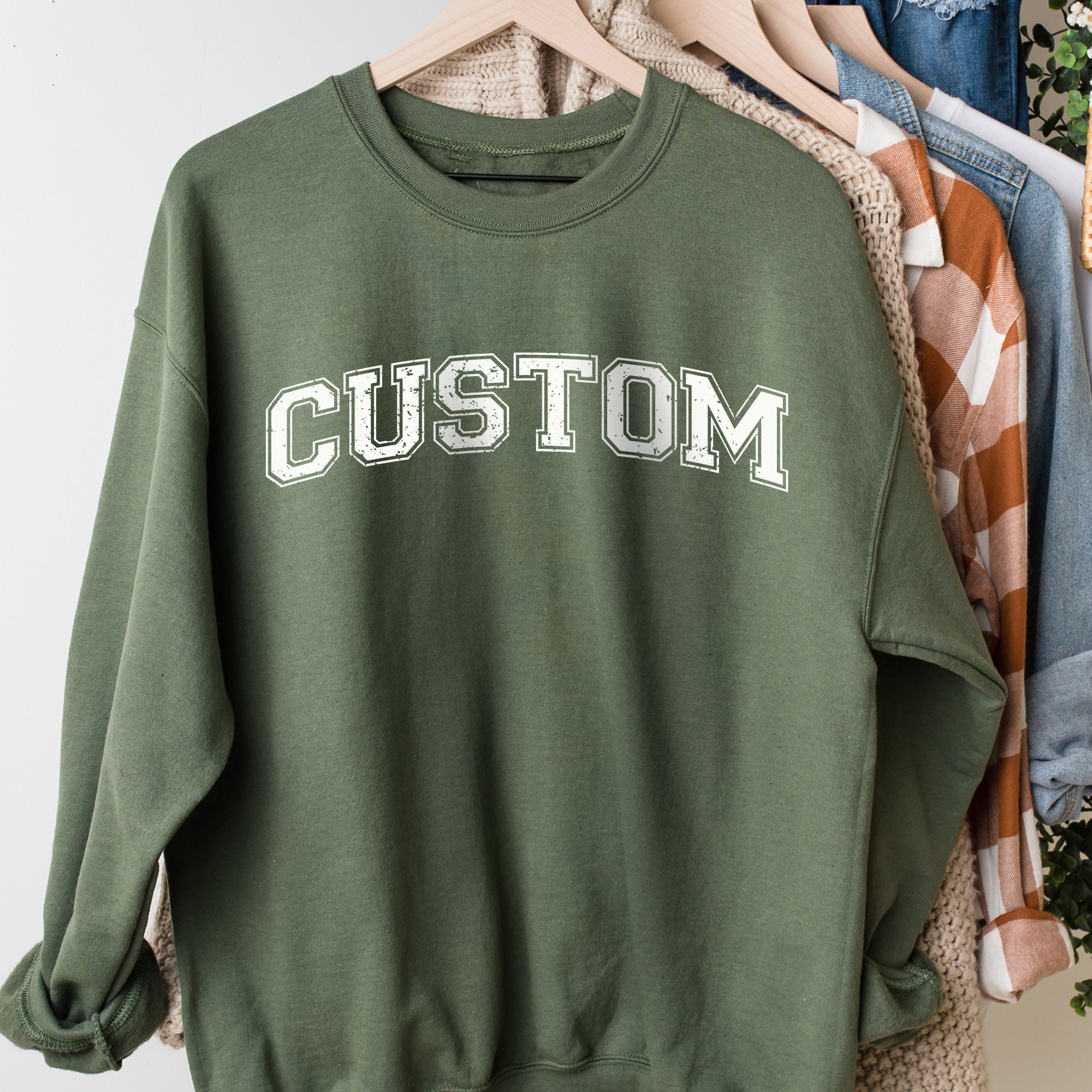 Green Crewneck - Etsy