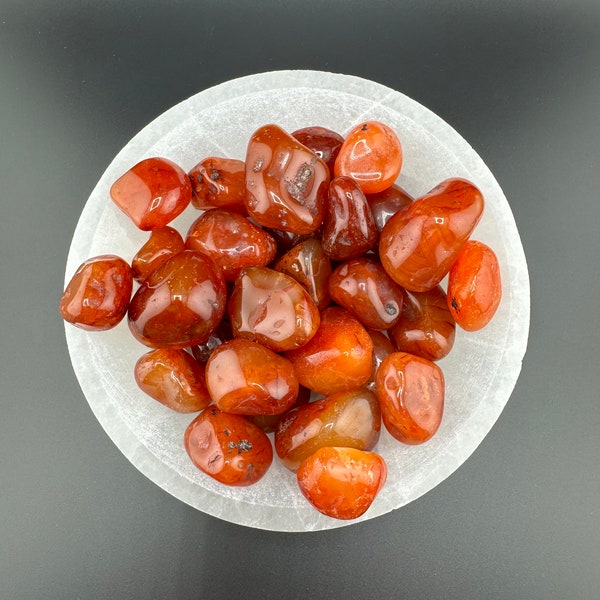 One (1) Extra Grade Carnelian Tumbled Stones, Carnelian, Polished Carnelian, 20-30mm sizes, Carnelian Quartz, Red Agate, Red Quartz