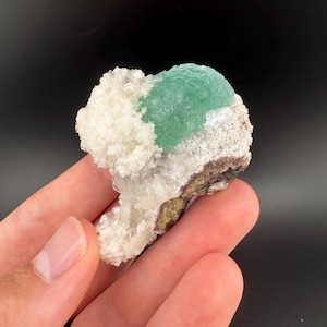 Green Apophyllite with Stilbite Crystal, Healing Mineral, Natural Apophyllite, Chakra, Emotional Healing, Ahmadnagar, India, Fine Minerals